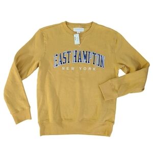 Aeropostale EAST‎ HAMPTON NEW YORK Mustard Crew neck Sweatshirt sz Small NWT